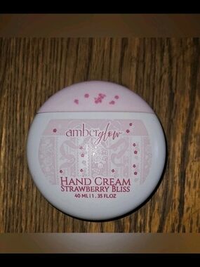 Amber Glow Strawberry Bliss Hand Cream - 1.35fl Oz BNIB